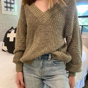 Olive green oversized sweater